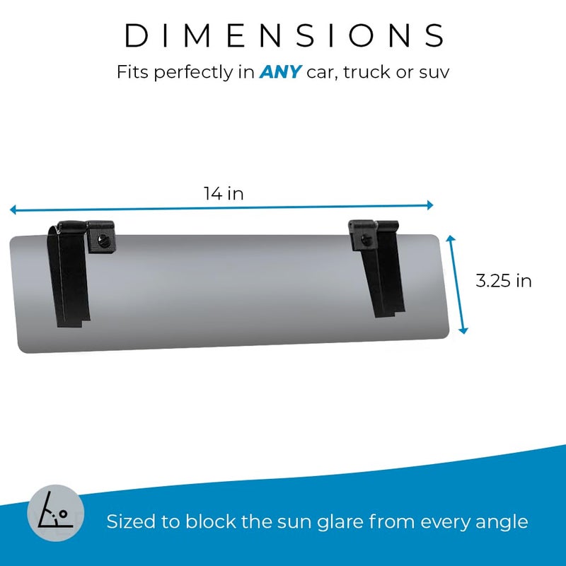 GLARE GUARD G Glare Guard Polarized Car Sun Visor Extender  Anti-Glare Sun Visor Extension for Car Protects Glare/UV Rays  Car Visor Extender Sun Blocker Universal 14 x 3.25 Blocker for Cars  Trucks & SUVs USA Made - Image 4